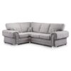 Virto Fullback Fabric Left Hand Corner Sofa In Silver Grey