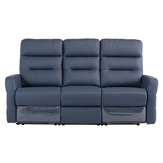 Mila Leather Electric Recliner 3 Seater Sofa In Charcoal - Simply-Sofas ...