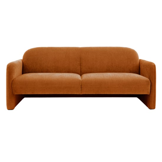 Majuro Fabric 3 Seater Sofa In Amber