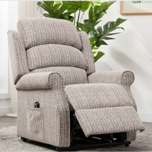 Warth Electric Fabirc Single Motor Recliner Armchair In Natural